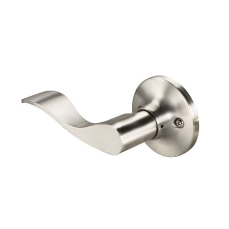 Hand Edge Half Dummy Lock With Keowee Lever Satin Nickel Finish